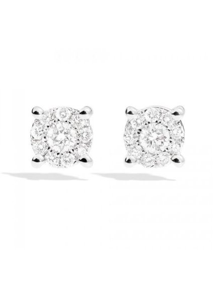 Orecchini Recarlo Donna Nodo D'Amore in Oro bianco Diamante 0.39 Ct E04PX988/040 - E04PX988/040